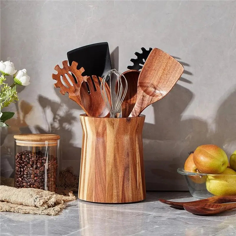 Wooden Utensil Holder