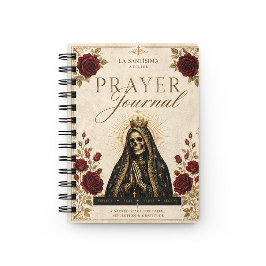 Santa Muerte Prayer Journal | La Santísima Muerte Devotional Notebook | Spiritual Reflection and Gratitude Journal | Gothic Gift