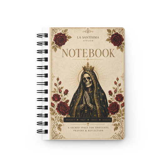 Santa Muerte Lined Notebook, La Santísima Muerte Spiritual Journal, Gothic Devotional Notebook