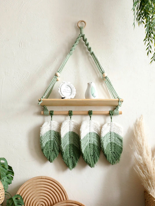 Floating Macrame Shelf