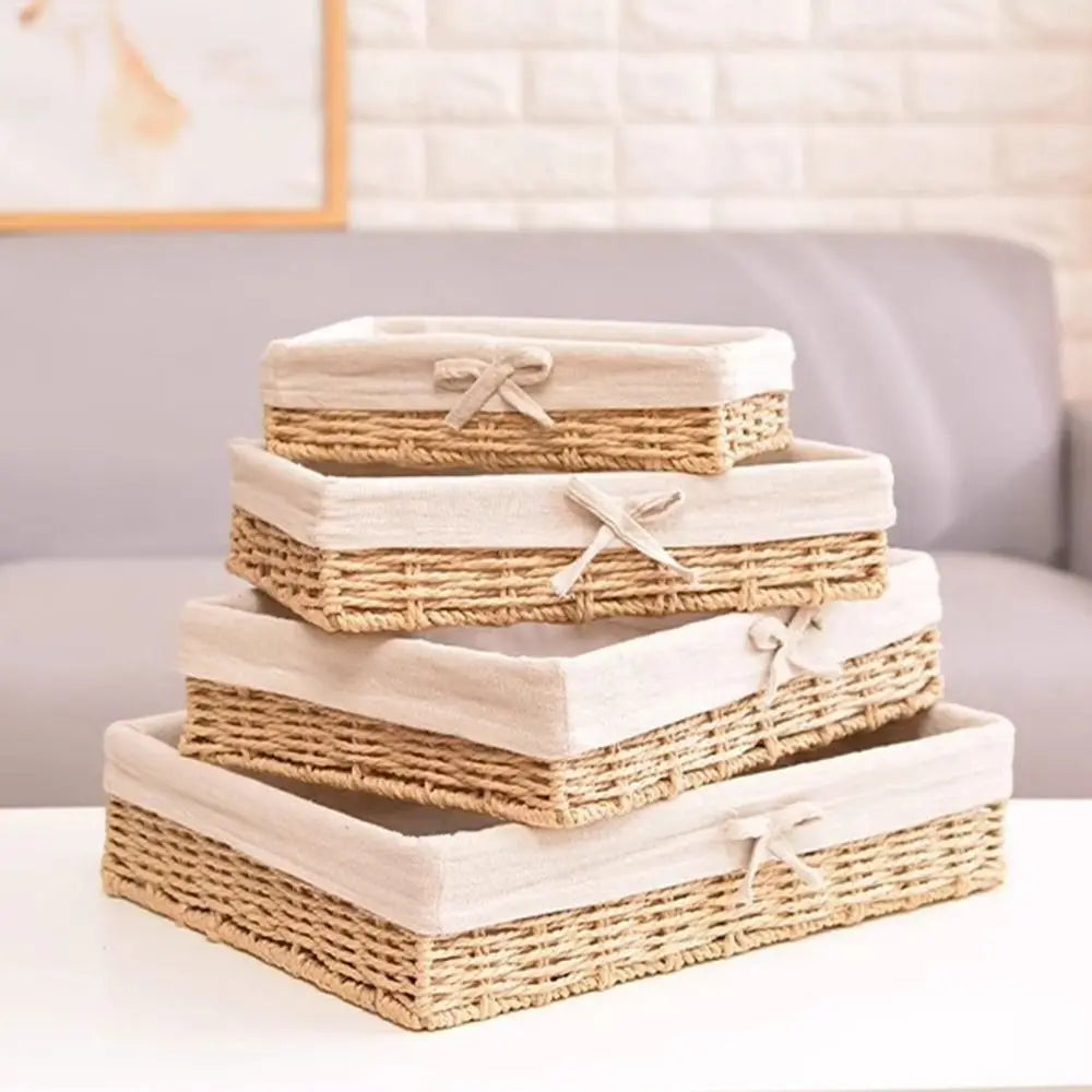 Handmade Rattan Storage Baskets