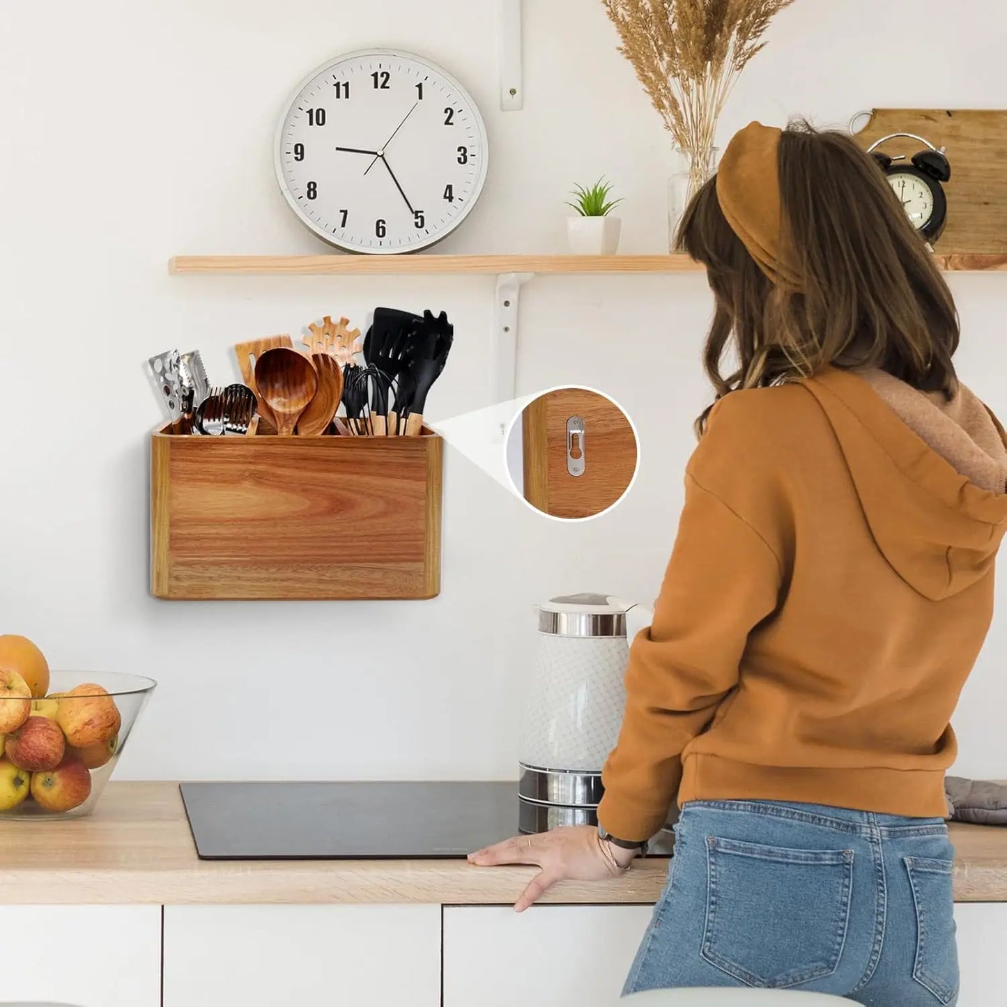 Wooden Utensil Storage