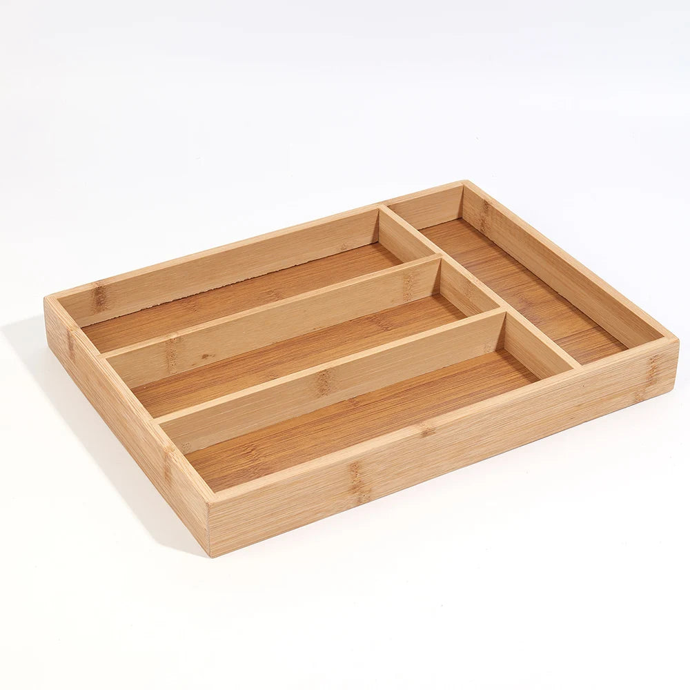Bamboo Cutlery Organizer