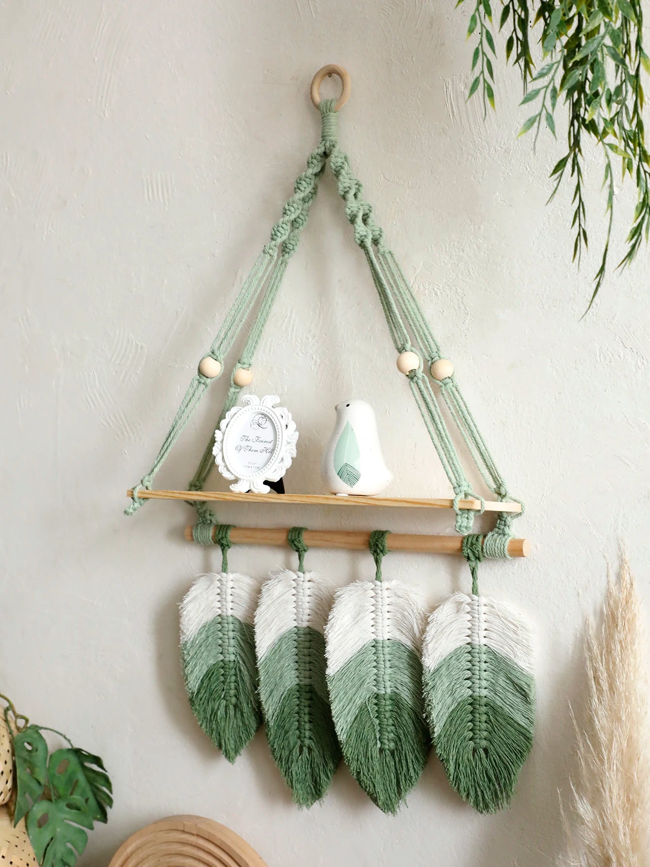 Floating Macrame Shelf