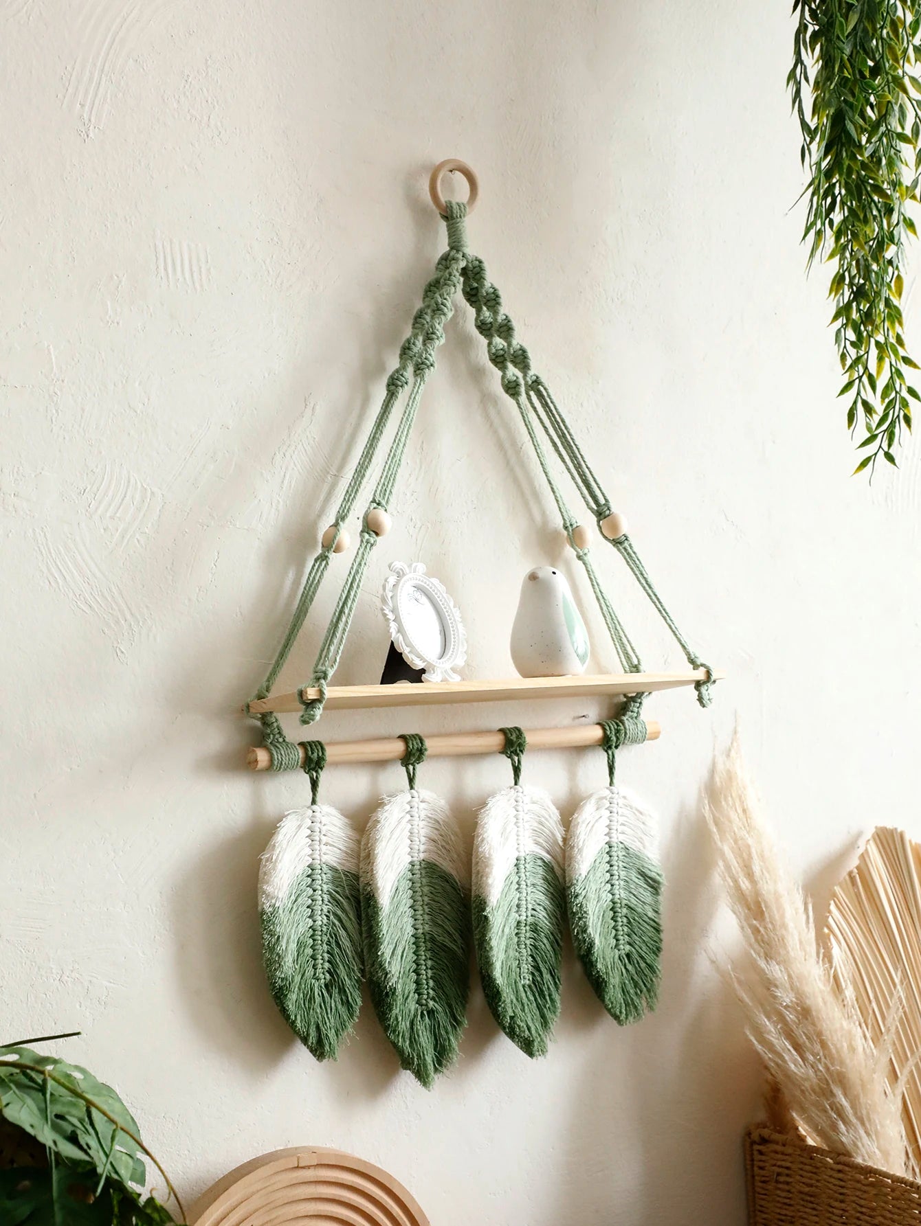 Floating Macrame Shelf