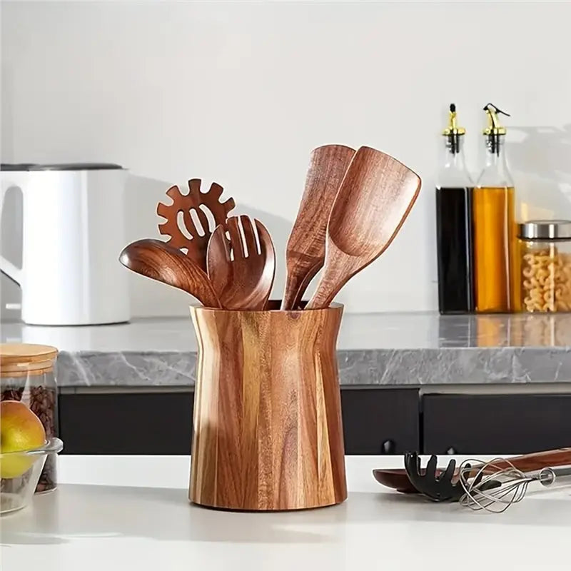Wooden Utensil Holder